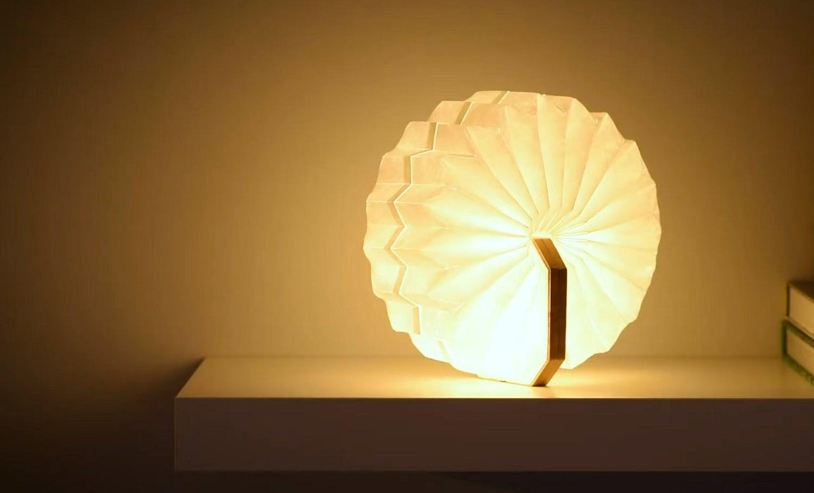 Gingko Smart Accordion Lamp - Walnut - LemonSalt