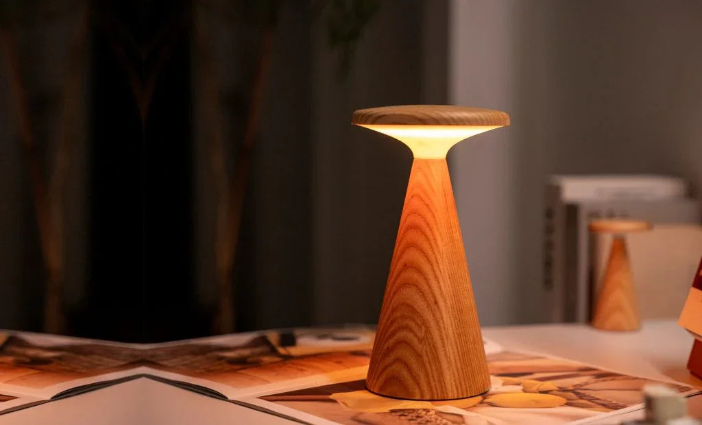 Gingko Sylva Table Lamp Large - White Ash - LemonSalt