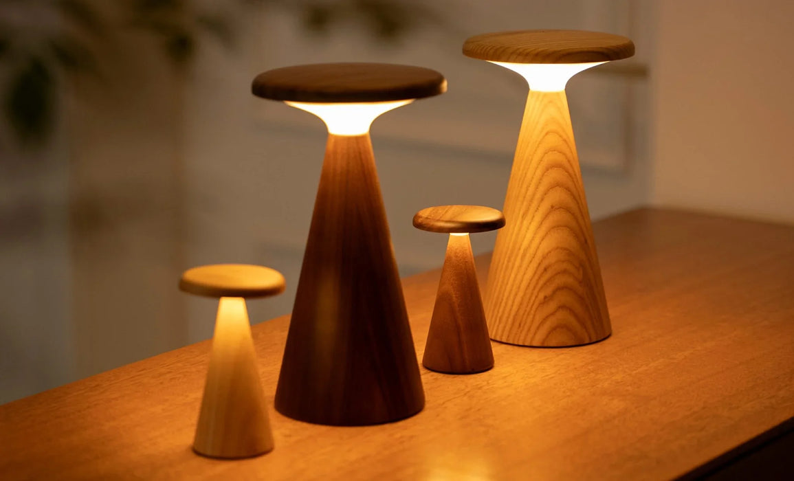 Gingko Sylva Table Lamp Mini - Walnut - LemonSalt