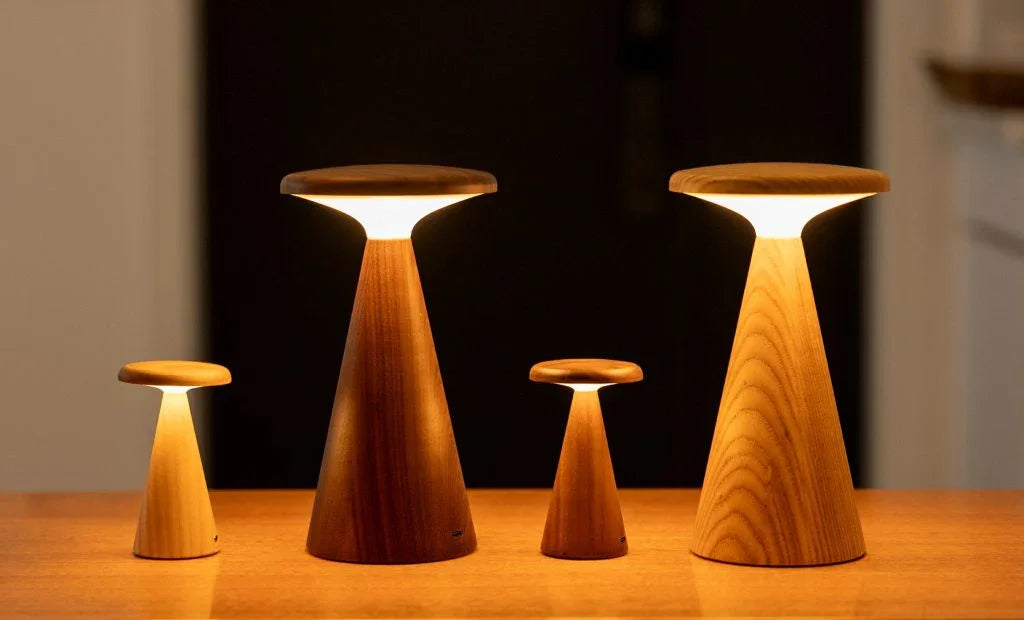 Gingko Sylva Table Lamp Mini - Walnut - LemonSalt