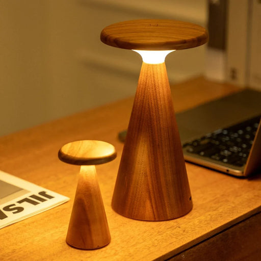 Gingko Sylva Table Lamp Mini - Walnut - LemonSalt