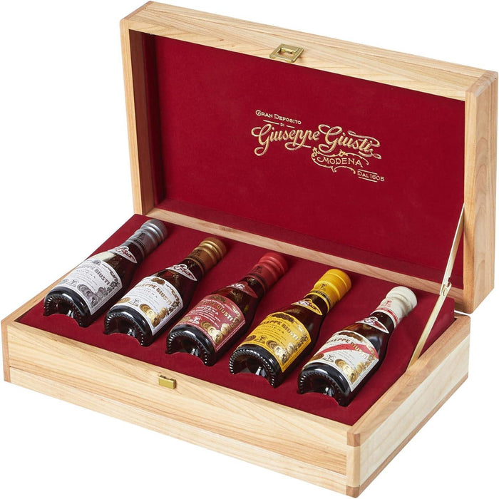 Giuseppe Giusti Balsamic Vinegar Historical Collection in Wooden Casket (5x100ml)