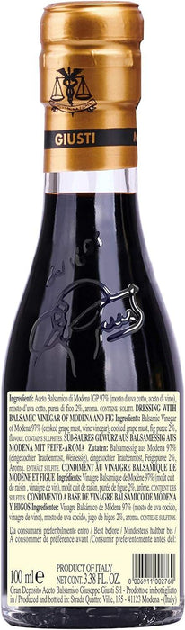 Giuseppe Giusti Trio Flavoured Balsamic Vinegar Gift Box - Truffle, Fig and Raspberry (3x100ml)