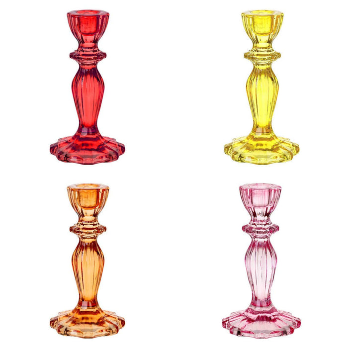 Glass Candle Holders - Yellow - LemonSalt