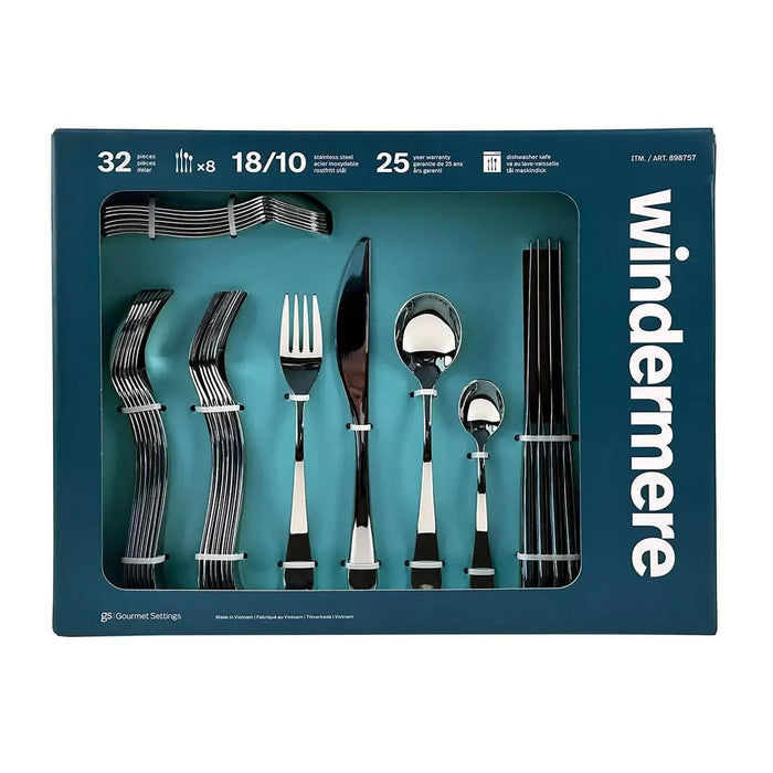 Gourmet Settings Windermere Stainless Steel Cutlery Set (32 Piece)