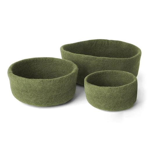 Gry & Sif Bowls - Pine Green (Set of 3) - LemonSalt