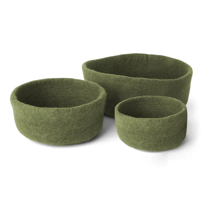 Gry & Sif Bowls - Pine Green (Set of 3) - LemonSalt