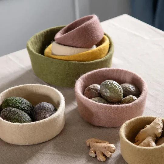 Gry & Sif Bowls - Pine Green (Set of 3) - LemonSalt