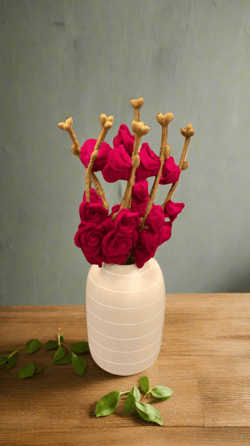 Gry & Sif Branch With Cherise Roses (50cm) - LemonSalt