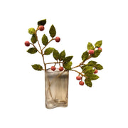 Gry & Sif Felted Wool Florals Branch With Dusty Red Apples (60cm)