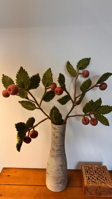 Gry & Sif Branch With Dusty Red Apples (60cm) - LemonSalt