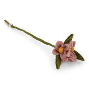 Gry & Sif Felted Wool Florals Dusty Rose Flowers on Branch (36cm)