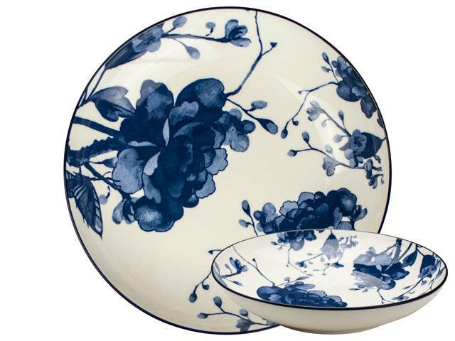 Gusta Shallow Bowl OTB - Japanese Peony Pattern (21.5cm)