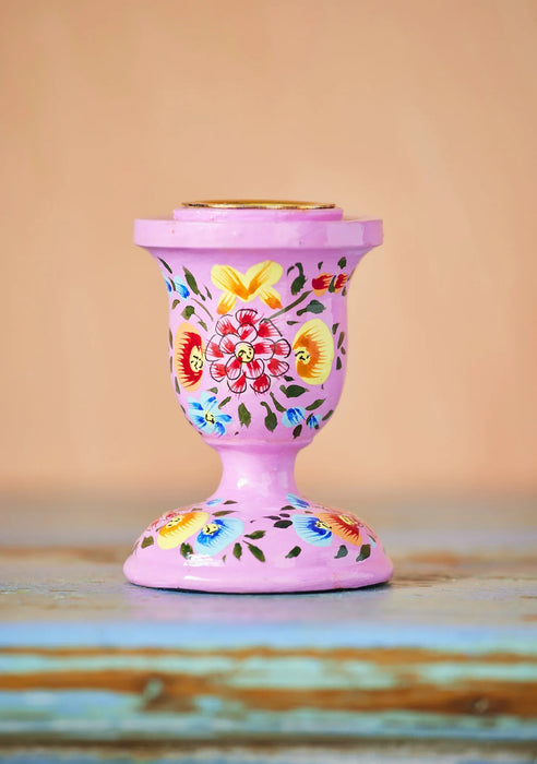 Hand Painted Kashmiri Candlestick - Assorted - LemonSalt