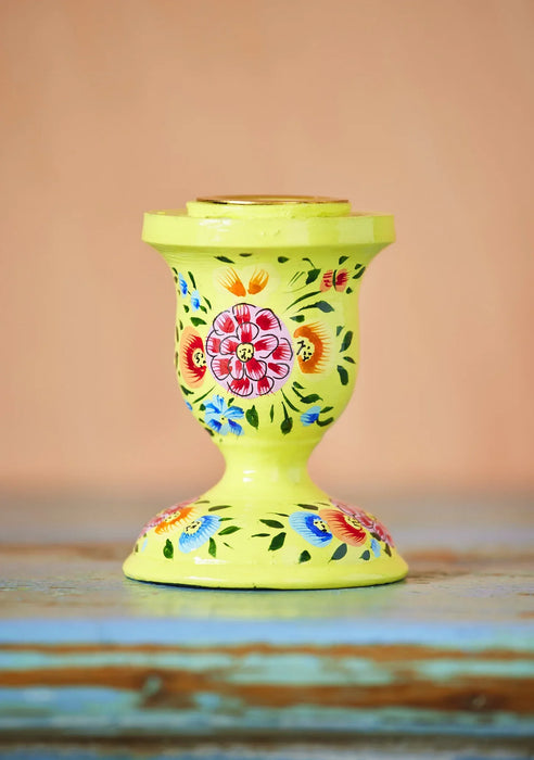 Hand Painted Kashmiri Candlestick - Assorted - LemonSalt