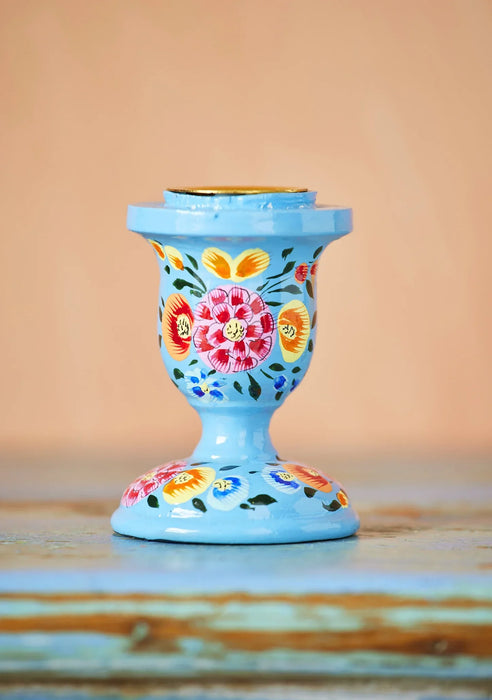 Hand Painted Kashmiri Candlestick - Assorted - LemonSalt