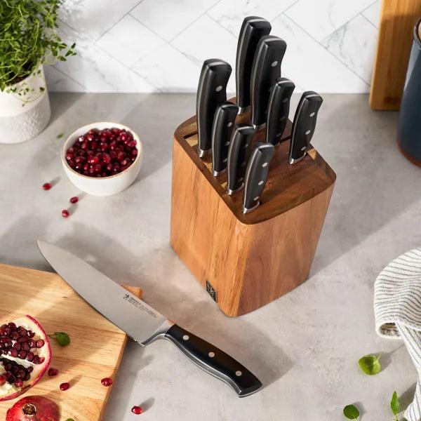 Henckels Fine Edge Forged 10-piece German Steel Knife Block Set - LemonSalt