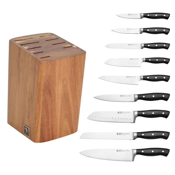 Henckels Fine Edge Forged 10-piece German Steel Knife Block Set - LemonSalt