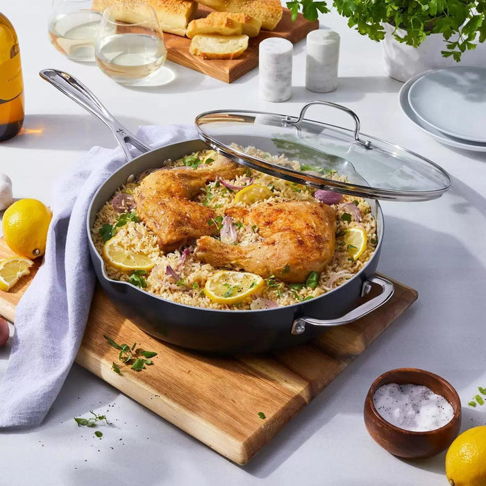 Henckels Hard Anodised Ceramic Saute Pan (4.7L) - LemonSalt