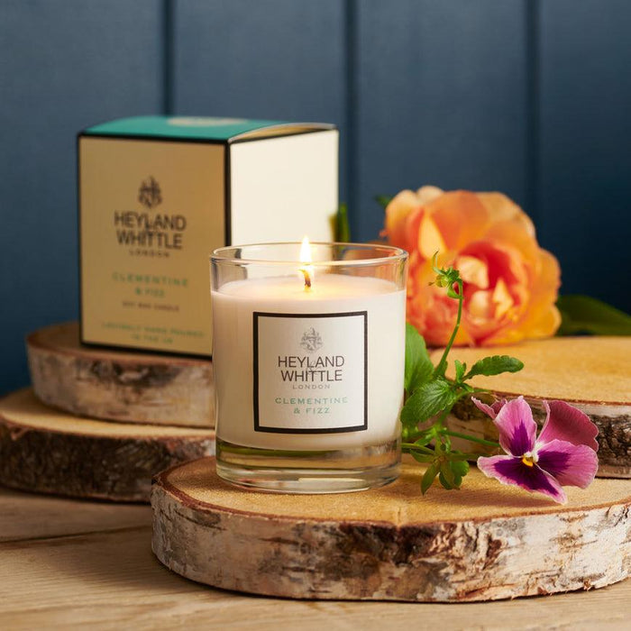 Heyland & Whittle Classic Clementine & Fizz Candle in Glass (230g) | {{ collection.title }}