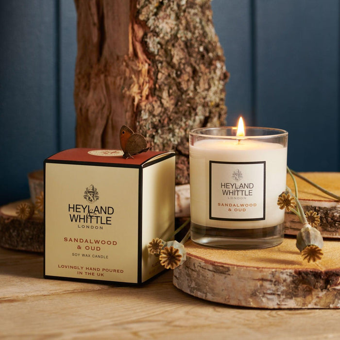 Heyland & Whittle Classic Sandalwood & Oud Candle in a Glass (230g) | {{ collection.title }}