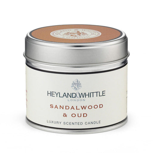 Heyland & Whittle Classic Sandalwood & Oud Candle in Tin (180g) | {{ collection.title }}