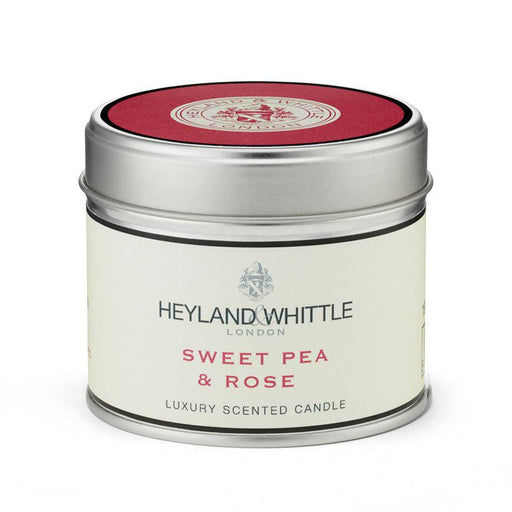 Heyland & Whittle Classic Sweet Pea Rose Candle in Tin (180g) | {{ collection.title }}
