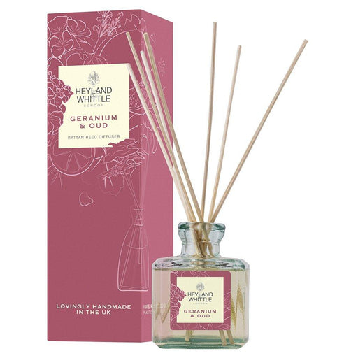 Heyland & Whittle Geranium & Oud Reed Diffuser (200ml) | {{ collection.title }}