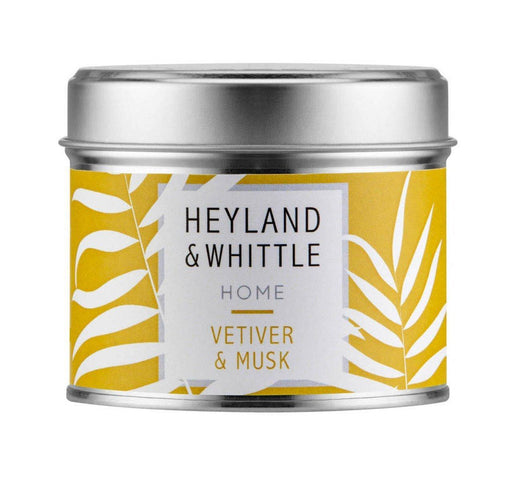 Heyland & Whittle Vetiver & Musk Home Candle in a Tin (180g) | {{ collection.title }}