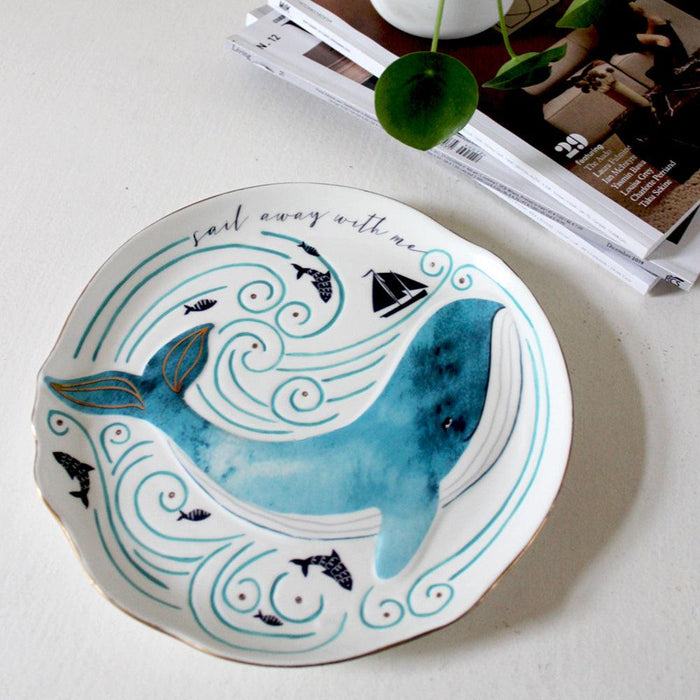 House Of Disaster By The Sea Plate Whale | {{ collection.title }}