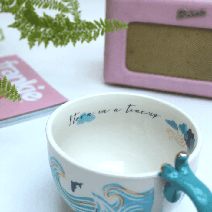 House Of Disaster By The Sea Storm Tea Cup With Gift Box