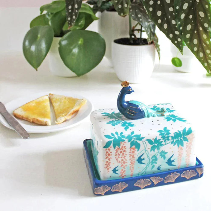 House of Disaster Luxe Peacock Butter Dish