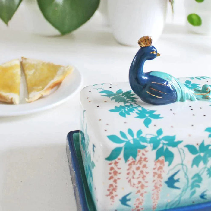 House of Disaster Luxe Peacock Butter Dish