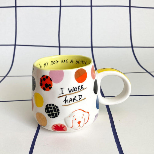 House Of Disaster Small Talk 'I Work Hard' Cup | {{ collection.title }}
