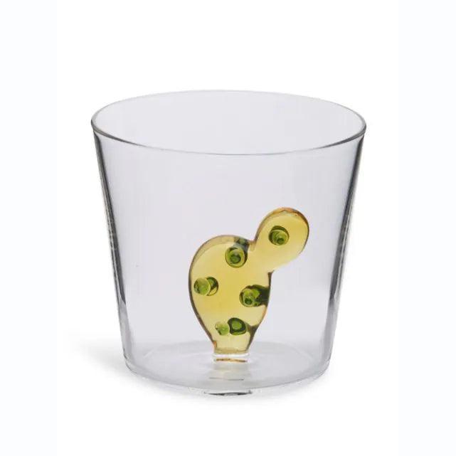 Ichendorf Milano Amber Cactus Glass Tumbler (350ml)