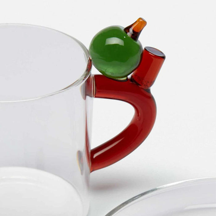 Ichendorf Milano Apple Glass Espresso Cup With Saucer (100ml) | {{ collection.title }}