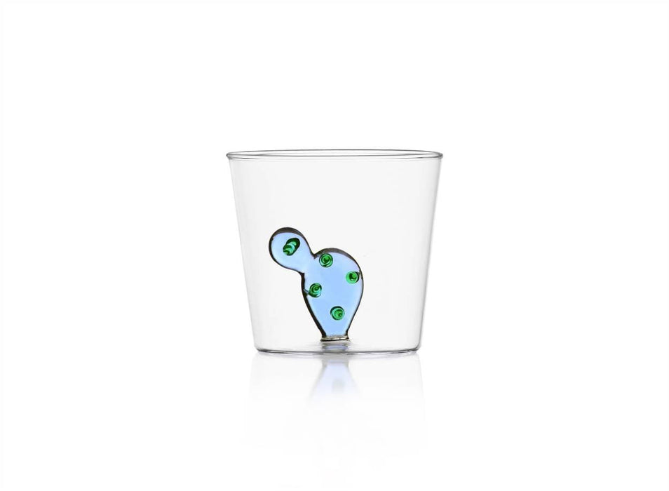 Ichendorf Milano Blue Cactus Glass Tumbler (350ml)