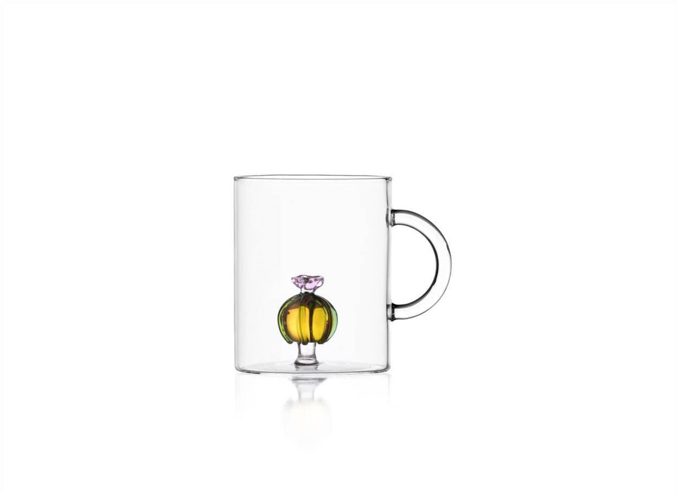Ichendorf Milano Pink Flower Cactus Glass Mug (450ml)
