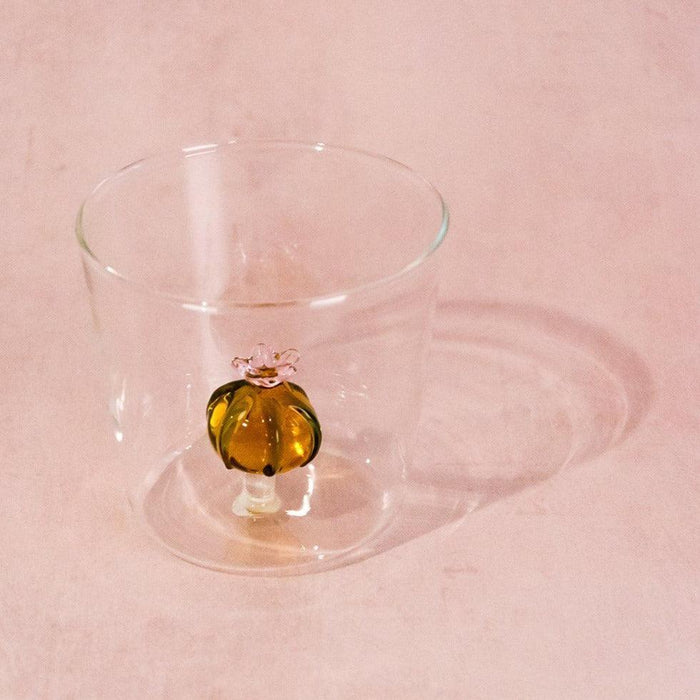 Ichendorf Milano Pink Flower Cactus Glass Tumbler (350ml) | {{ collection.title }}