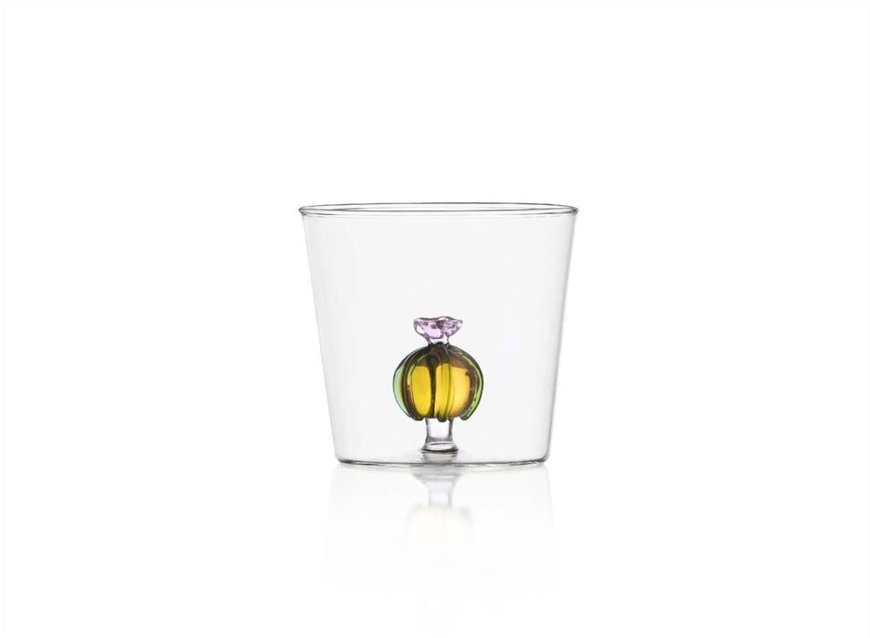 Ichendorf Milano Pink Flower Cactus Glass Tumbler (350ml)