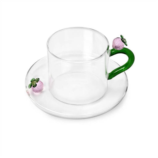 Ichendorf Milano Strawberry Glass Tea Cup With Saucer (350ml) | {{ collection.title }}