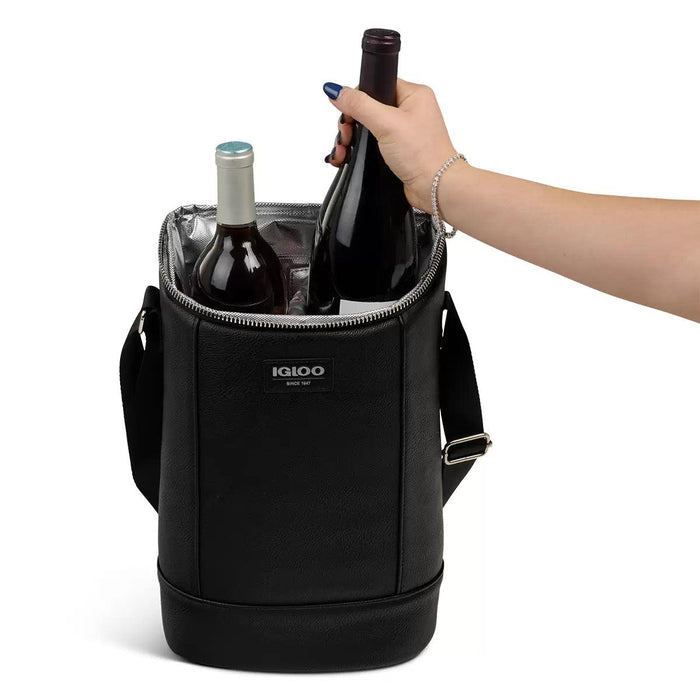 Igloo Luxe Cooler Tote Bag in Black (35.5cm) - LemonSalt