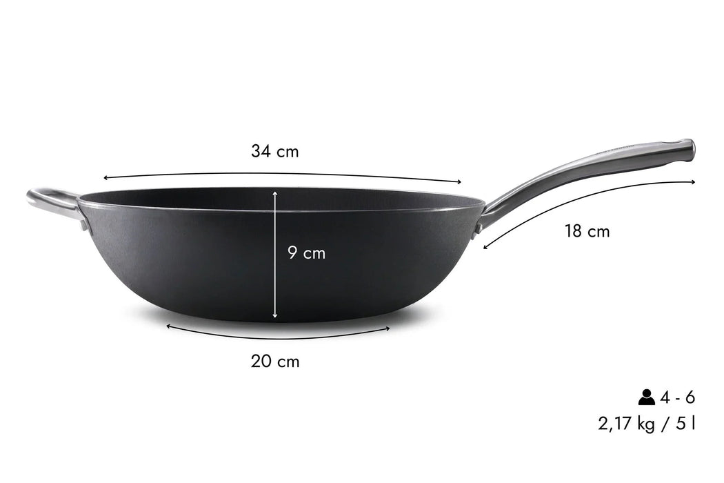 Skottsberg Cast Iron Wok (34cm)