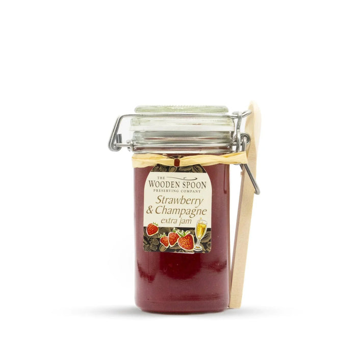 The Wooden Spoon - Strawberry & Champagne Jam in Kilner with Spoon (300g)