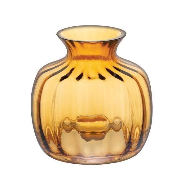Dartington Cushion Small Amber Vase H 13cm