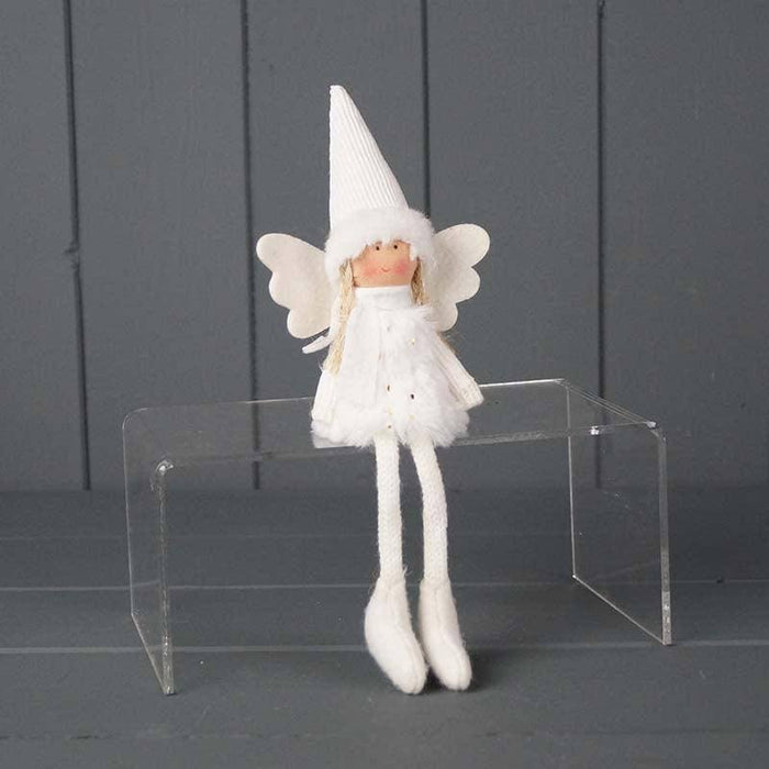 The Satchville Gift Co. - White Fabric Angel (16cm)