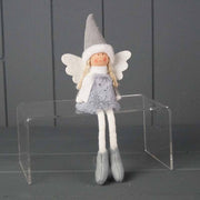 The Satchville Gift Co. - Grey Fabric Angel (16cm)