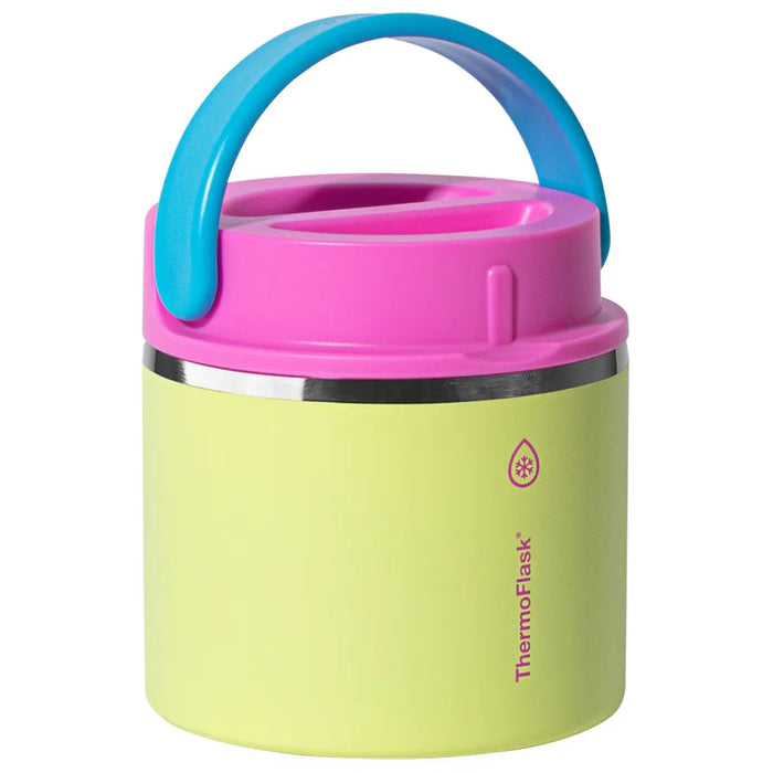 ThermoFlask Insulated Food Jar in Yellow & Pink Colour - 2 Pack (590ml)