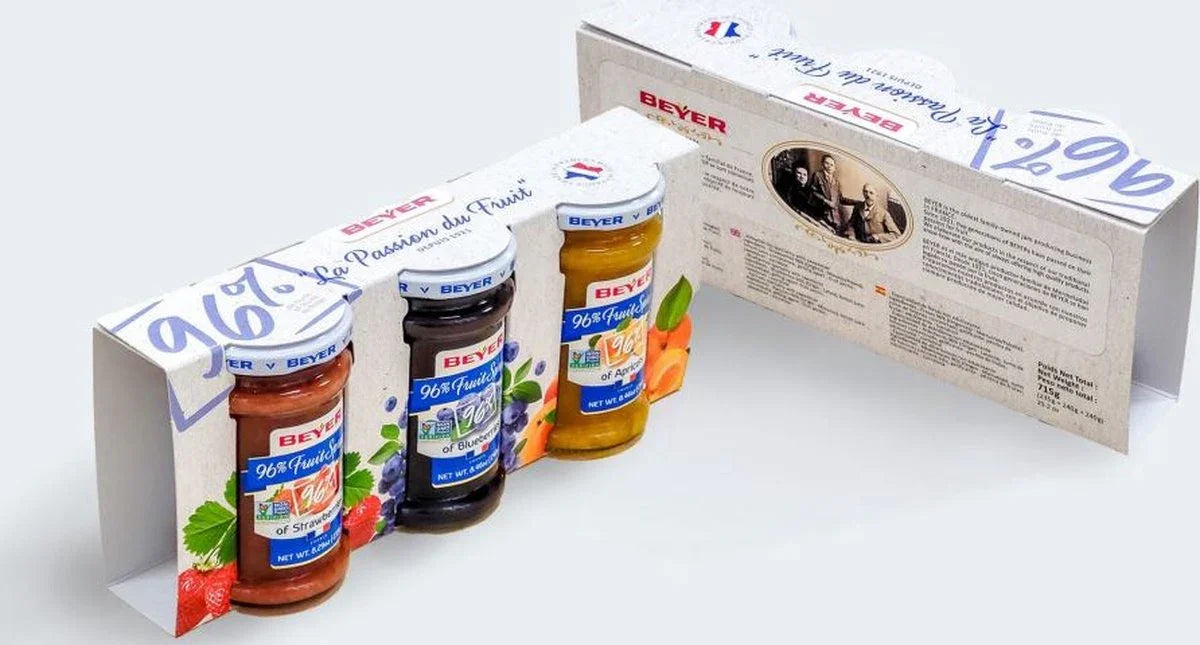 Beyer 96% fruit jam 3-pack (715g)
