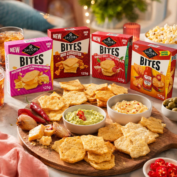 Jacob's Bites Variety Pack 5 x 125g – Assorted Savoury Snack Selection
